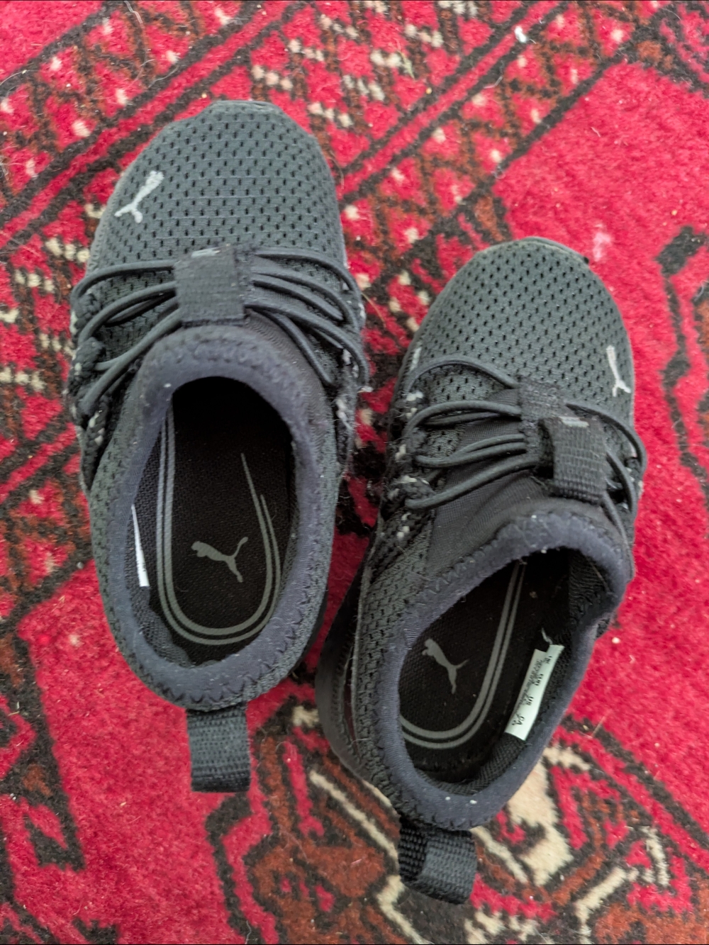 Puma Black Slip-On Sneakers for Toddlers Size 7